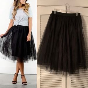 NWT Black Tulle Skirt